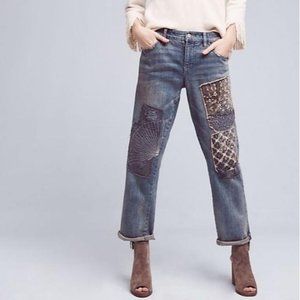 Anthropologie Patchwork Boyfriend Jeans